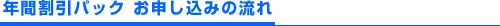 年間割引パック お申し込みの流れ