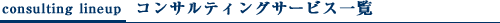 コンサルティングサービス一覧