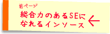 前ページ「総合力のあるSEになれるインソース」
