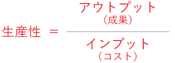 生産性の計算式