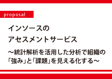 【Proposal】インソースのアセスメントサービス～統計解析を活用した分析で組織の「強み」と「課題」を見える化する～