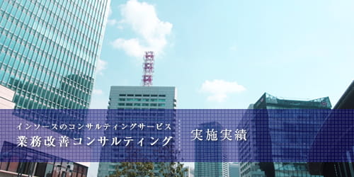 インソースのコンサルティングサービス 業務改善コンサルティング-実施実績