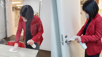 １日５回のアルコール消毒