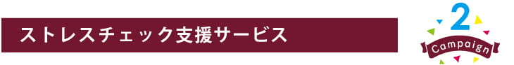 Campaign2 ストレスチェック支援サービス