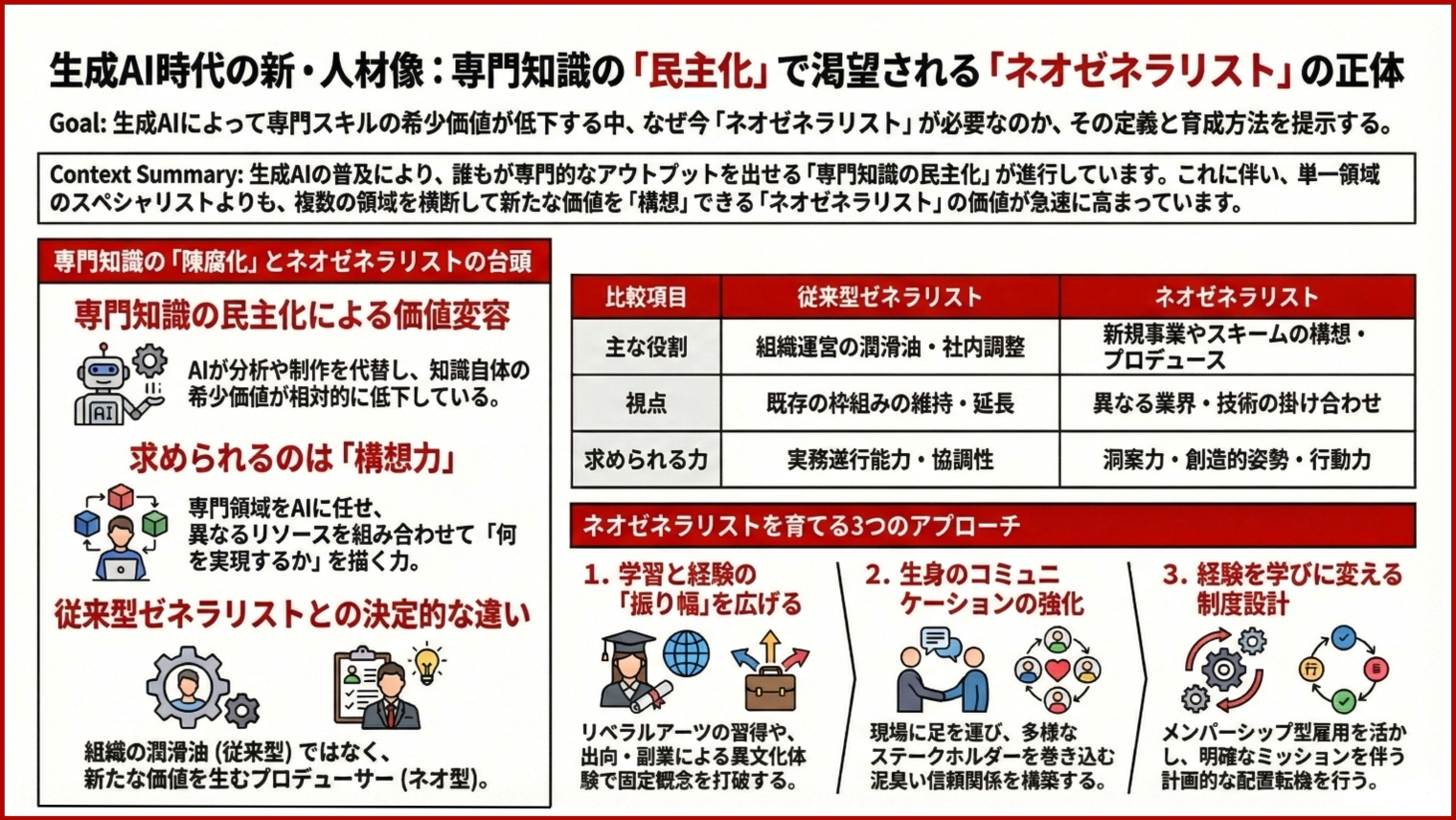 今、渇望される「ネオゼネラリスト」とは~AIがもたらした専門知識の民主化の先にあるもの