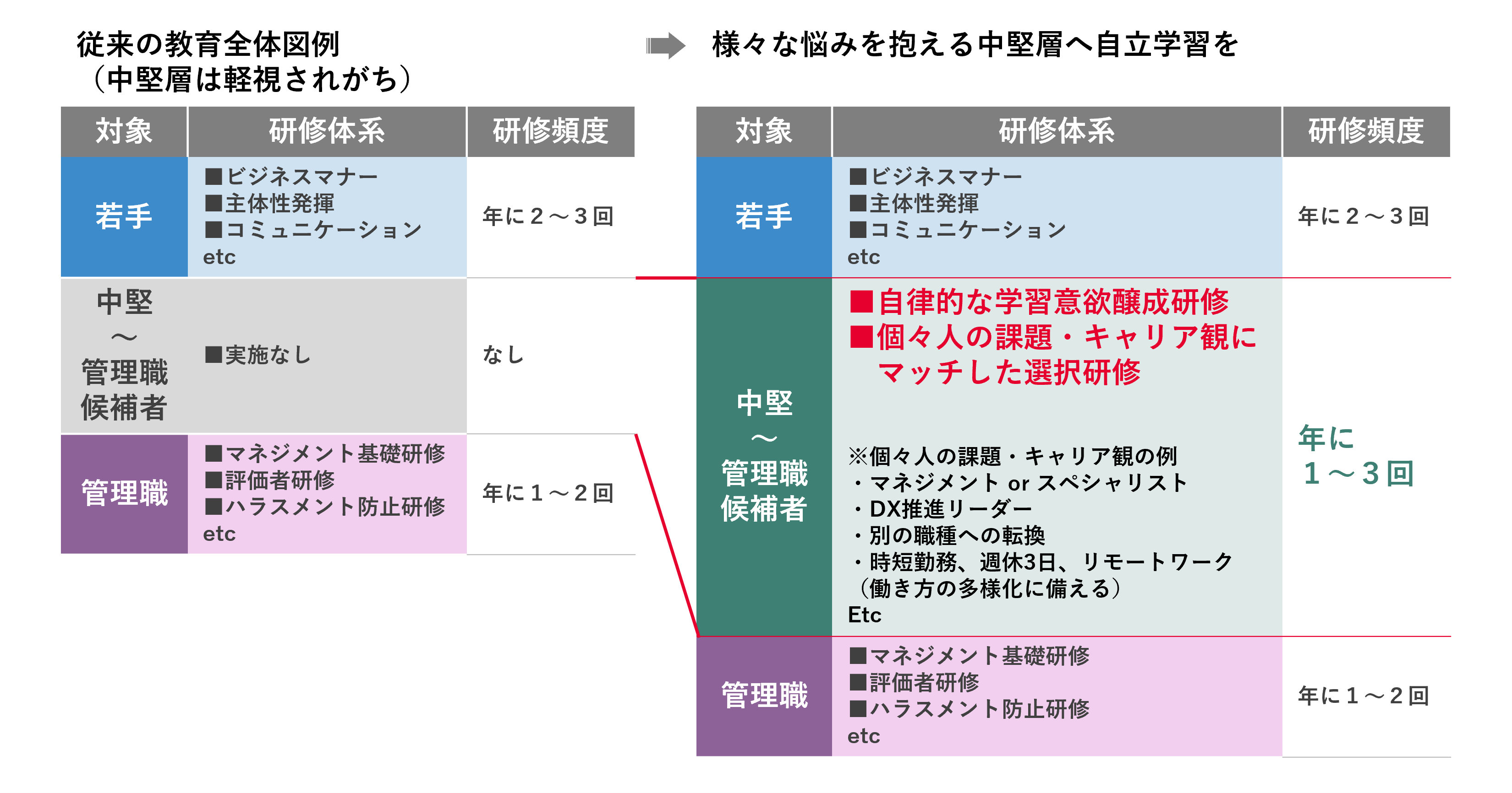 キャリア自律支援のご提案例