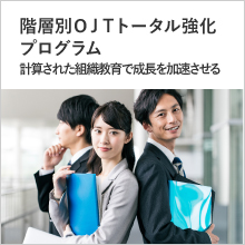 階層別ＯＪＴトータル強化プログラム　計算された組織教育で成長を加速させる